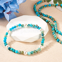 Наборы для самостоятельного изготовления браслетов из бусин натурального регалита/императорской яшмы/морского осадка DIY-TA0002-69A