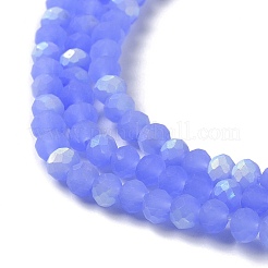 Chapelets de perles en verre imitation jade&nbsp;X1-EGLA-A034-J4mm-MB03