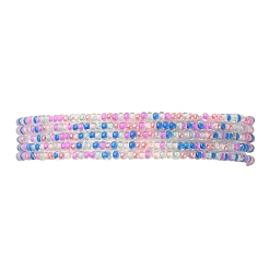 Set di braccialetti elastici con perline di semi di vetro da 5 pezzo&nbsp;BJEW-JB09473