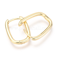 Латунные английском замке Серьги-кольца EJEW-F245-07G