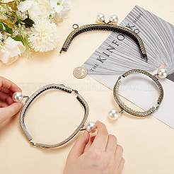 3 шт. 3 стильных железных ручки-рамки для кошелька с замком-поцелуем FIND-PH0008-02