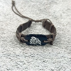 Плетеные браслеты из коровьей кожи и хлопкового шнура FS-WGE8FD1-02