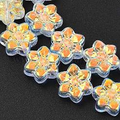 Стеклянные бусины с гальваническим покрытием &nbsp;EGLA-P069-02A-AB