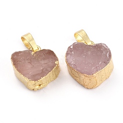 Природного розового кварца подвески G-B012-13G-04