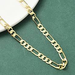 Цепочки Фигаро из латуни толщиной 5 мм для женщин&nbsp;NJEW-K271-07G