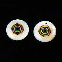 Подвески с пресноводными ракушками с принтом SHEL-T009-20C