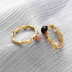 Регулируемые открытые манжетные кольца из нержавеющей стали 304 RJEW-A071-10G