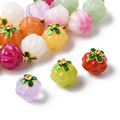 24шт 9 цвета стеклянные подвески GLAA-FS0002-42