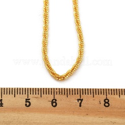 女性用真鍮スターリングシルバーチェーンネックレス  304ステンレススチール製カニカン付き  ラックめっき  鉛フリー＆カドミウムフリー  長持ちメッキ  18KGP本金メッキ  17.91インチ（45.5cm）&nbsp;NJEW-D302-25G