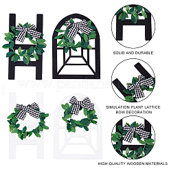 4 шт. 4 рамы для окон в стиле деревянного фермерского дома&nbsp;AJEW-NB0002-88