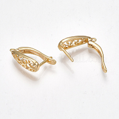 Латунные серьги-кольца с застежкой сзади&nbsp;LS-KK-S350-070G