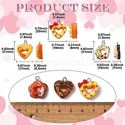 45шт 9 стиля непрозрачные подвески из смолы&nbsp;CRES-CJ0001-78