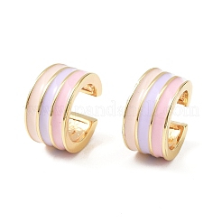 Серьги-каффы в форме буквы С из латуни EJEW-D321-03G