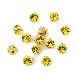 プレシオサ® マキシマ クリスタル 縫い付けカップ  チェコクリスタル  真鍮製爪付き台座付き  719 35 012 チャトン（丸）  ゴールドカラー  シトリン 80310個  ss12（3~3.2mm）&nbsp;Y-PRC-SS12-80310-G