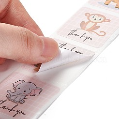 Клей спасибо наклейки рулон X-DIY-M035-03G