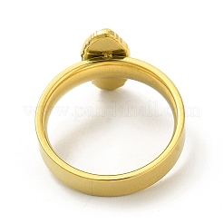 Вакуумное покрытие pvd нержавеющая сталь 304 овальное кольцо с изображением Девы Марии для женщин RJEW-A013-02G-03