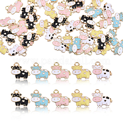 50шт 5 цвета сплава эмалевые подвески&nbsp;ENAM-CJ0001-69