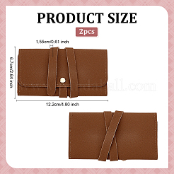 Прямоугольный конверт из искусственной кожи для путешествий&nbsp;AJEW-WH048-966B