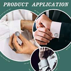 3 пара запонок из сплава в форме компаса FIND-FG0004-07