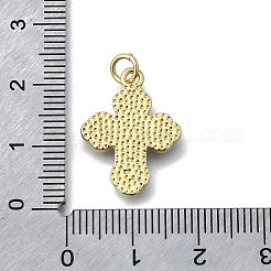 Латунные микропаве прозрачные подвески с фианитом&nbsp;X-KK-V010-10G-01