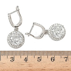 925 стерлингового серебра микро проложить кубического циркония серьги обруча EJEW-B147-01A-01