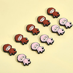 10 шт. 2 цвета пищевые экологически чистые силиконовые бусины SIL-CA0002-24