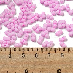 Perles de rocaille en verre dépoli opaque couleur macaron&nbsp;SEED-K009-12B-05