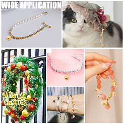 240 шт. 3 стиля латунных рождественских колокольчиков KK-CA0002-57G