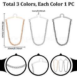 3 шт. латунные зажимы для галстука&nbsp;AJEW-UN0002-58