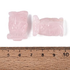 Statuetta di gufo in quarzo rosa naturale&nbsp;DJEW-N005-05E
