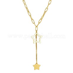201 collane da donna con ciondolo a stella e nappa in acciaio inossidabile&nbsp;WG5B46F-01