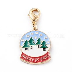 Pendentifs en alliage d'émail sur le thème de Noël&nbsp;HJEW-JM00457