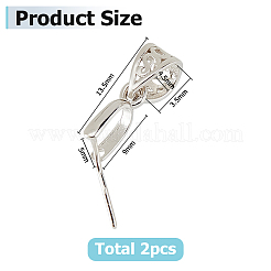 2 pieza 925 colgantes de plata de ley&nbsp;STER-HS0001-25P