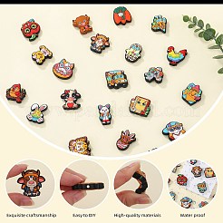 12 шт. 6 стильных экологически чистых силиконовых бусины для пищевых продуктов SIL-SZ0002-72A