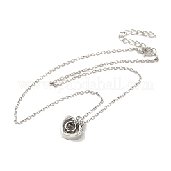 Я люблю тебя на 100 языке стеклянное проекционное ожерелье NJEW-M204-01C-P