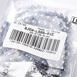 テラヘルツ石ビーズストレッチブレスレット  ラウンド  2-1/4インチ（5.8cm）  ビーズ：6mm&nbsp;X-BJEW-L666-01E