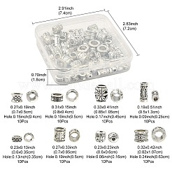 80шт 8 стиля бусины из сплава в тибетском стиле TIBEB-FS0001-02