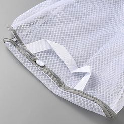 Sacchetti per il bucato con cerniera in rete di poliestere e manici&nbsp;ABAG-TAC0003-13B-03