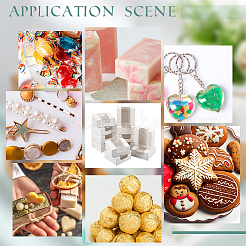 Квадратные подарочные коробки для хранения бумаги с прозрачным видимым окошком CON-WH0095-65B