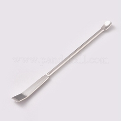 304ステンレススチールロングマイクロスプーンスパチュラ  ダブルエンド  実験装置  ステンレス鋼色  100x7x3mm&nbsp;AJEW-WH0105-44A