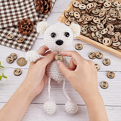 Подвески из неокрашенного дерева&nbsp;WOOD-BC0001-05