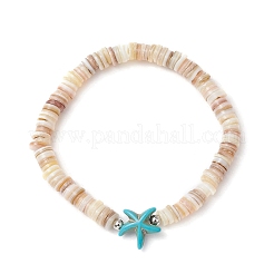 Браслеты из натуральных пресноводных бусин и искусственной бирюзы&nbsp;BJEW-JB11876-02