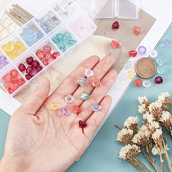 100шт 10 цвета прозрачные окрашенные стеклянные бусины для выпечки&nbsp;DGLA-PH0002-07