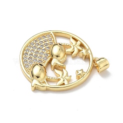 Латунные микро проложить кубического циркония подвески&nbsp;KK-P330-07C-G