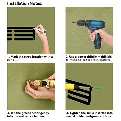 Спортивная тема железная вешалка для медалей настенная стойка для дисплея ODIS-WH0055-171