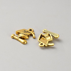 合金のチベット風チャーム  卒業帽チャーム  アンティーク黄金  16.5x14x3mm  穴：1.4mm&nbsp;LS-FIND-WH0111-643