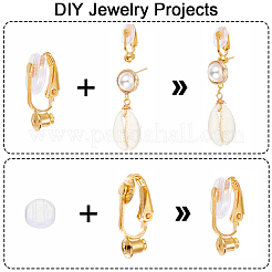 36 шт. латунные клипсы-конвертеры фурнитура&nbsp;KK-SP0001-10G