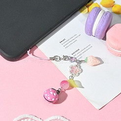 Мобильные ремни из стекла и смолы HJEW-FS00009-02