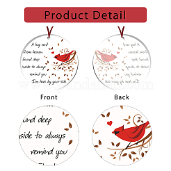 1 pendentif commémoratif rond et plat en acrylique&nbsp;DIY-CP0008-27K