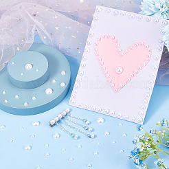 1 коробка имитация жемчуга абс акриловые купола кабошоны SACR-PH0001-01